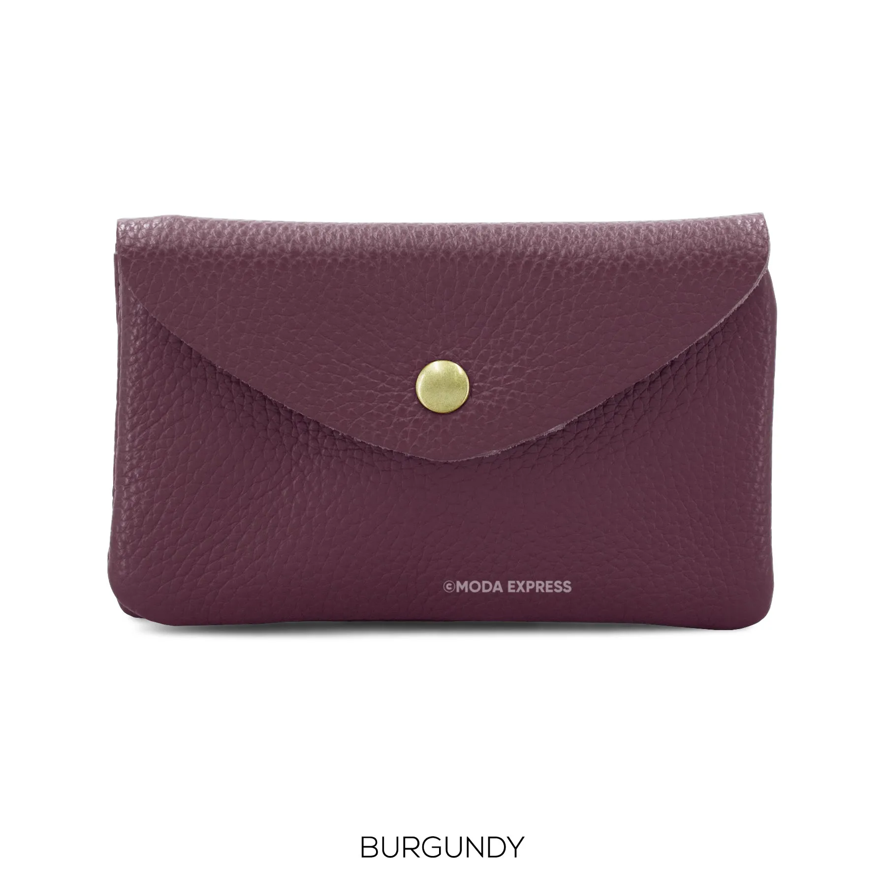 Larger leather purse in Burgundy